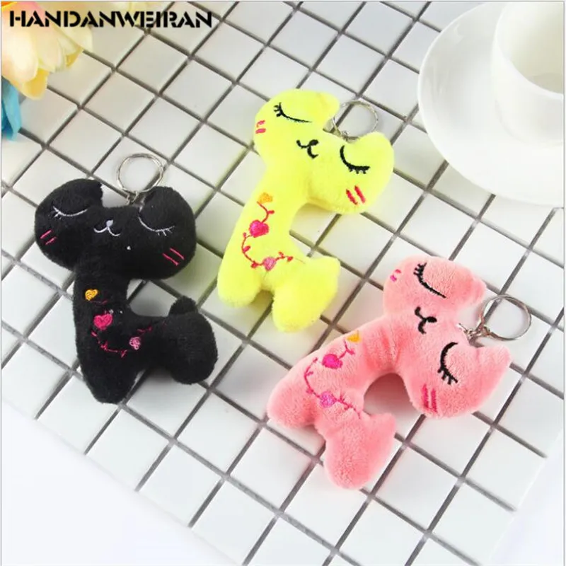 Cartoon Plush Mini Cat Plush Toy Cute Stuffed Animal Plush Pendant Toys For Girl  Holiday Party Gift