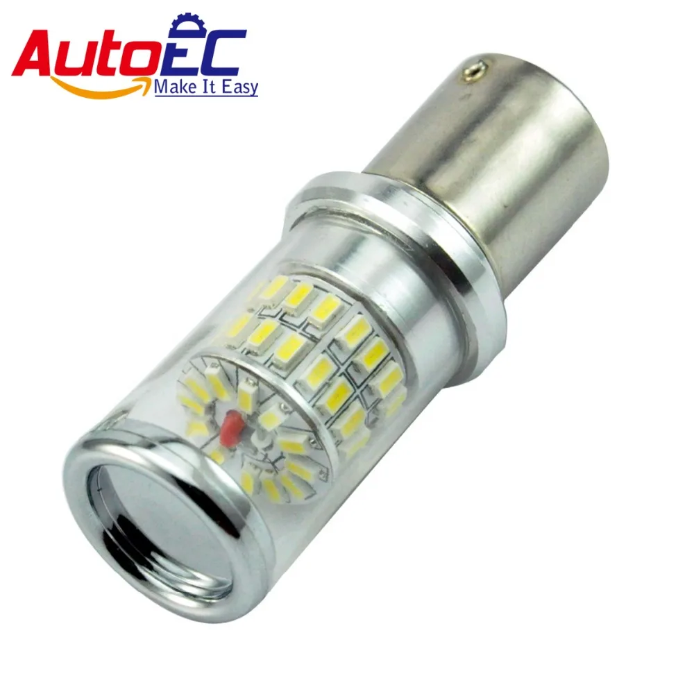 

AutoEC 1156 1157 48 SMD 3014 Car Reflector Mirror Design Car Turn Signal Lights bulb 50x #LF75