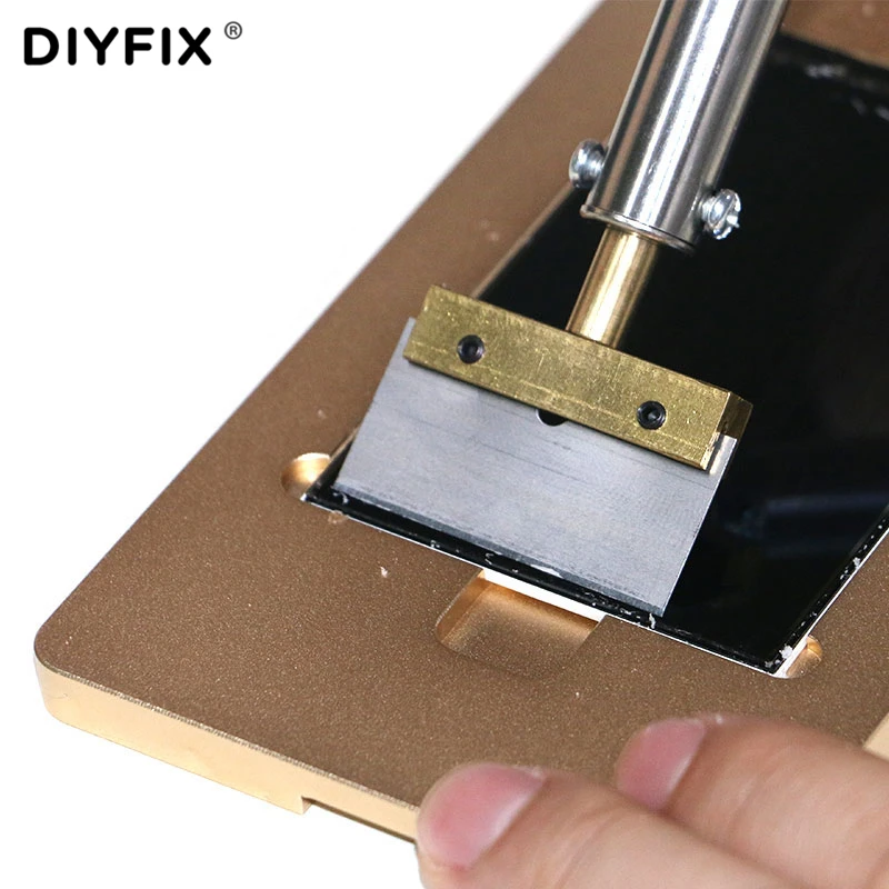 DIYFIX Narzędzie do czyszczenia kleju UV 60W T Grot lutownicy z ostrzem Usuwa pozostałości kleju LOCA do ekranu telefonu komórkowego + śrubokręt T5