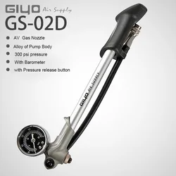 New GIYO 300psi High Pressure Bike Shock Portable Inflator Inflatable Pump For Shock Absorber/Fork Air Supply Bicycle Pump Gauge