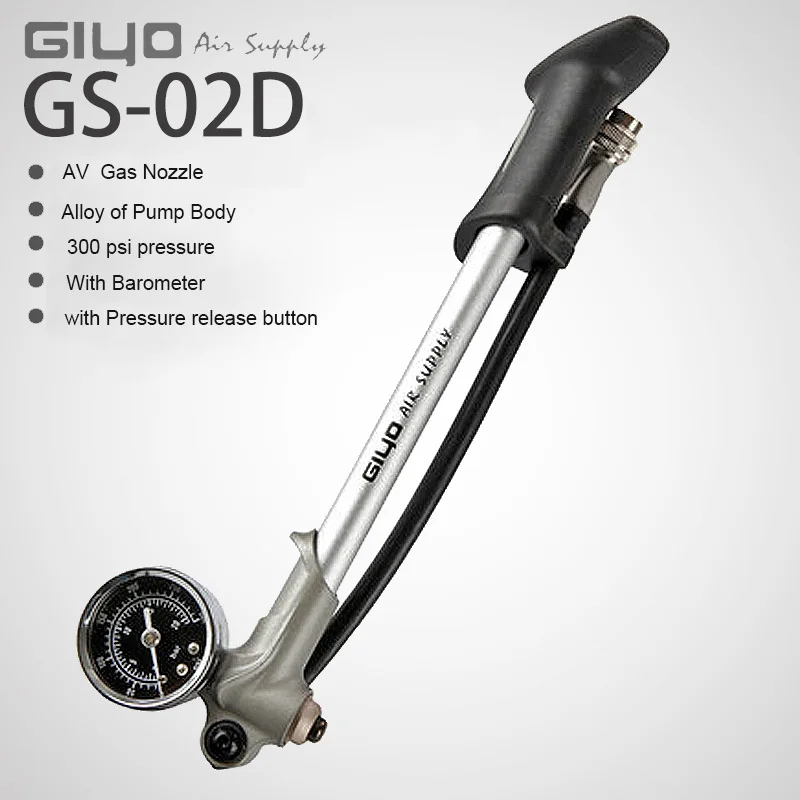 New GIYO 300psi High Pressure Bike Shock Portable Inflator Inflatable Pump For Shock Absorber/Fork Air Supply Bicycle Pump Gauge