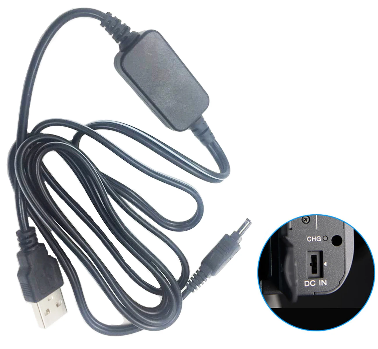USB Power Charger Adaptor สำหรับ Sony CCD-TRV35E, CCD-TRV45E, CCD-TRV55E, CCD-TRV57E, CCD-TRV58E, CCD-TRV59E กล้องวิดีโอ Handycam