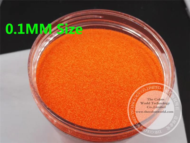 

TCF506 Neon Orange Red Colors 0.1mm size solvent resistant glitter for nail Art nail Polish or other DIY decoration