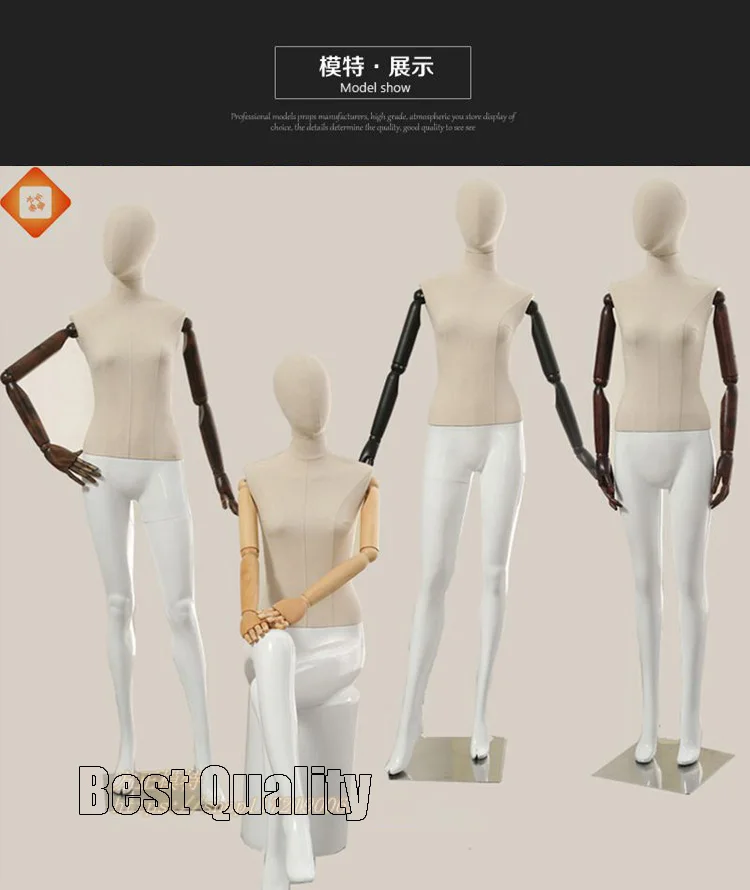 Fashionable Best Quality Women Fiberglass Mannequin Full Body Women Mannequin With Flexible Hand