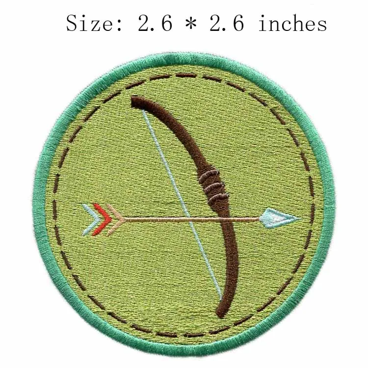 Bow and arrow embroidery patch 2.6