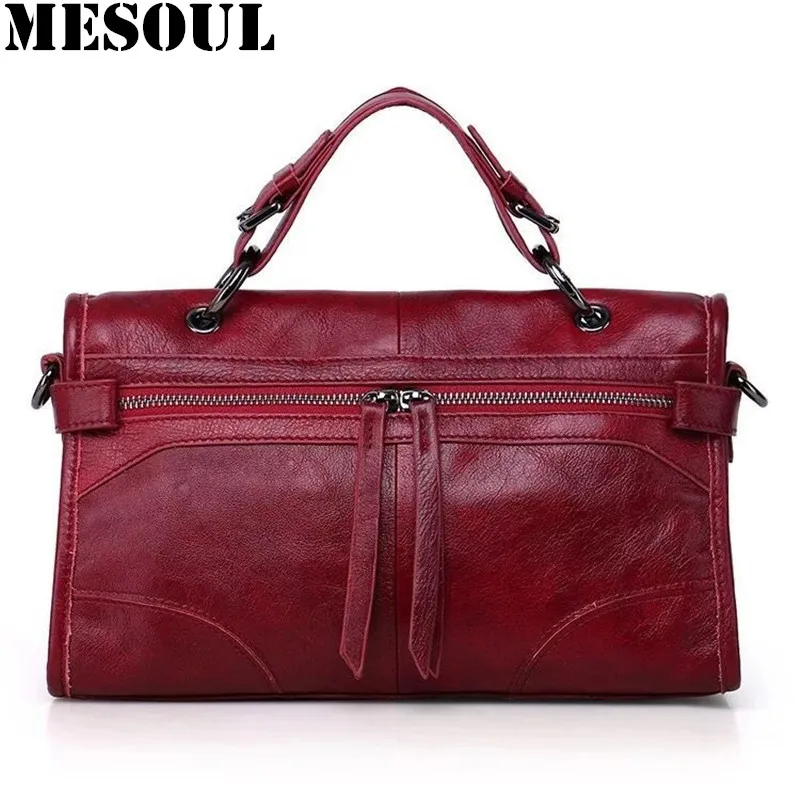 Women Bag 2021 Genuine Leather Handbags Classic Italian Vintage Tassel Ladies Shoulder Bags Messenger Satchel Crossbody Totes