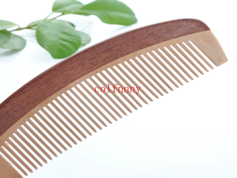 100pcs/lot Horn comb hair natural rosewood anti-static combs classical fine tooth tooth width