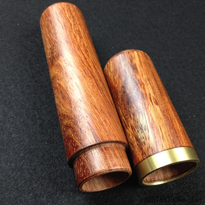 10pcs Rosewood Cigar Tube Wood Cigar Case Holder Humidor Moisture Travel Carry Cigar Storage Case Smoking Accessory