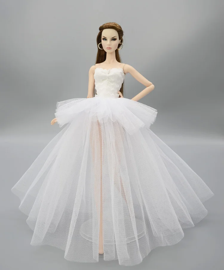 For barbie clothes 1/6 Wedding dress outfit pullip Princess black white red Doll Accessories