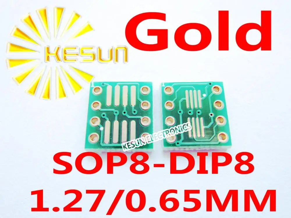 40PCS Gold plated SO8 MSOP8 SOIC8 TSSOP8 SOP8 turn DIP8  IC adapter Socket  Adapter plate PCB without Pin Header