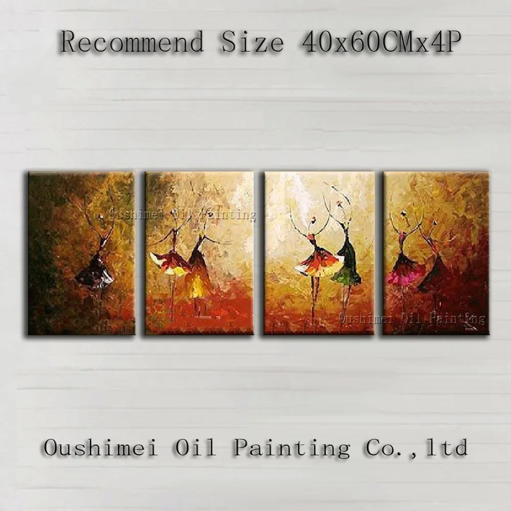 

Gold Supplier Wholesale High Quality Modern Fine Art Handmade Abstract Dancer Oil Painting For Wall Decoration Dancing Paintings