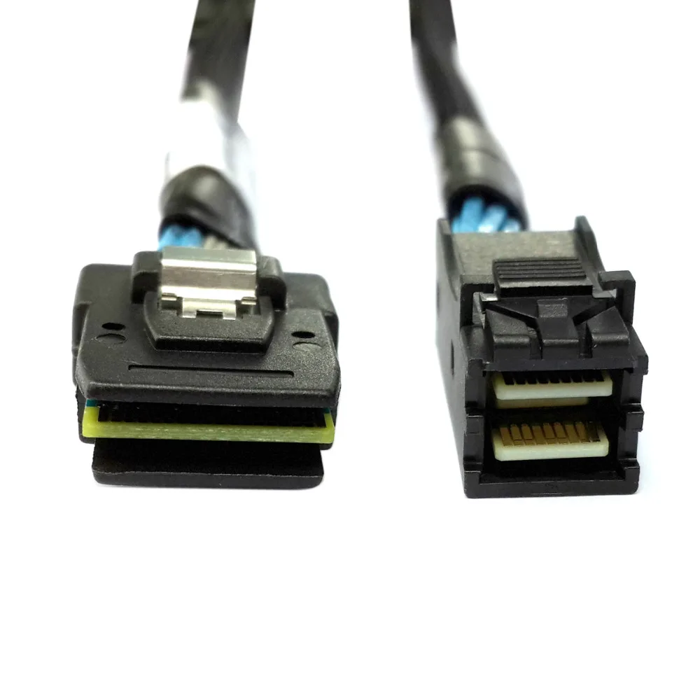 

CY Internal Mini SAS SFF-8087 to Mini SAS High Density HD SFF-8643 Data Server Hard Disk Raid Cable 50cm