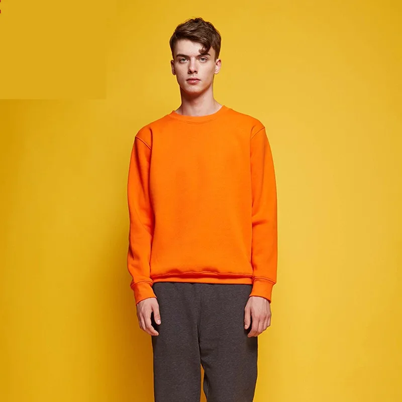 MRMT 2024 Brand Spring New Men's Solid Color Sweatshirts Round Collar Pullover for Male Big Code Long Sleeve Sweatshirt