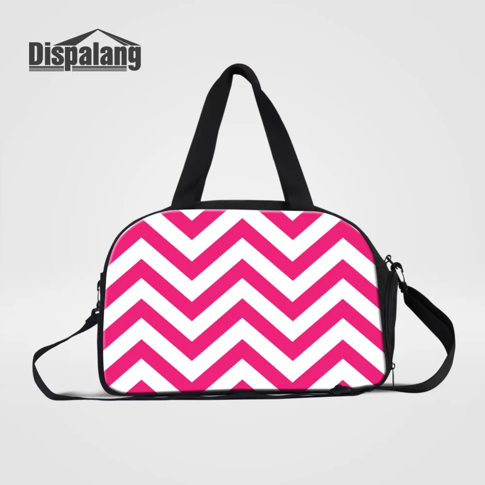 

Dispalang Business Trip Short Travel Bags For Women Men Striped Print Travel Duffel Tote Bag Ladies Weekend Bag Luggage Package