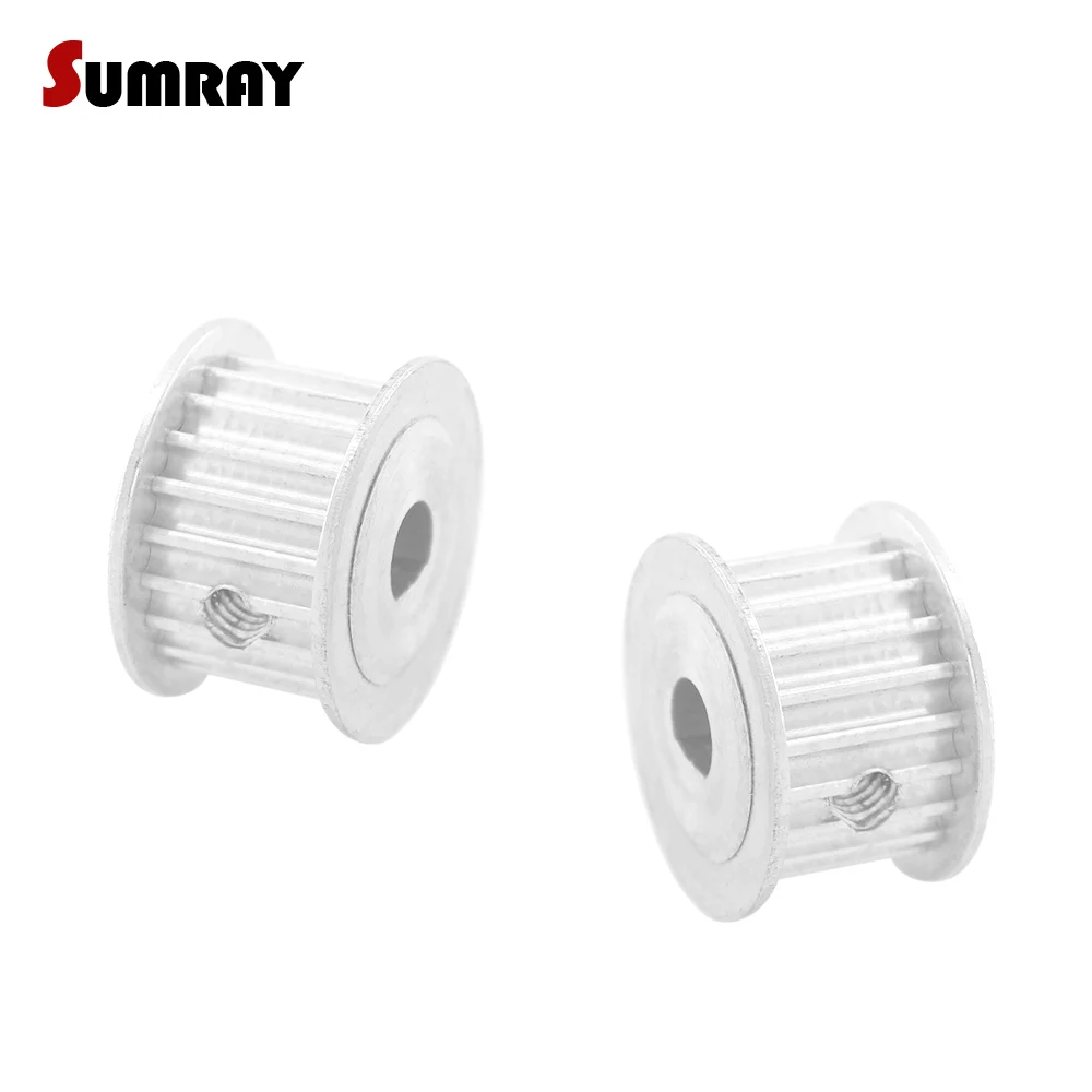 

SUMRAY 3M 20T D type Timing Belt Pulley 5*4.5/6*5/8*7/10*9mm bore 11/16mm width D type Motor Belt Pulley for Engraving machine