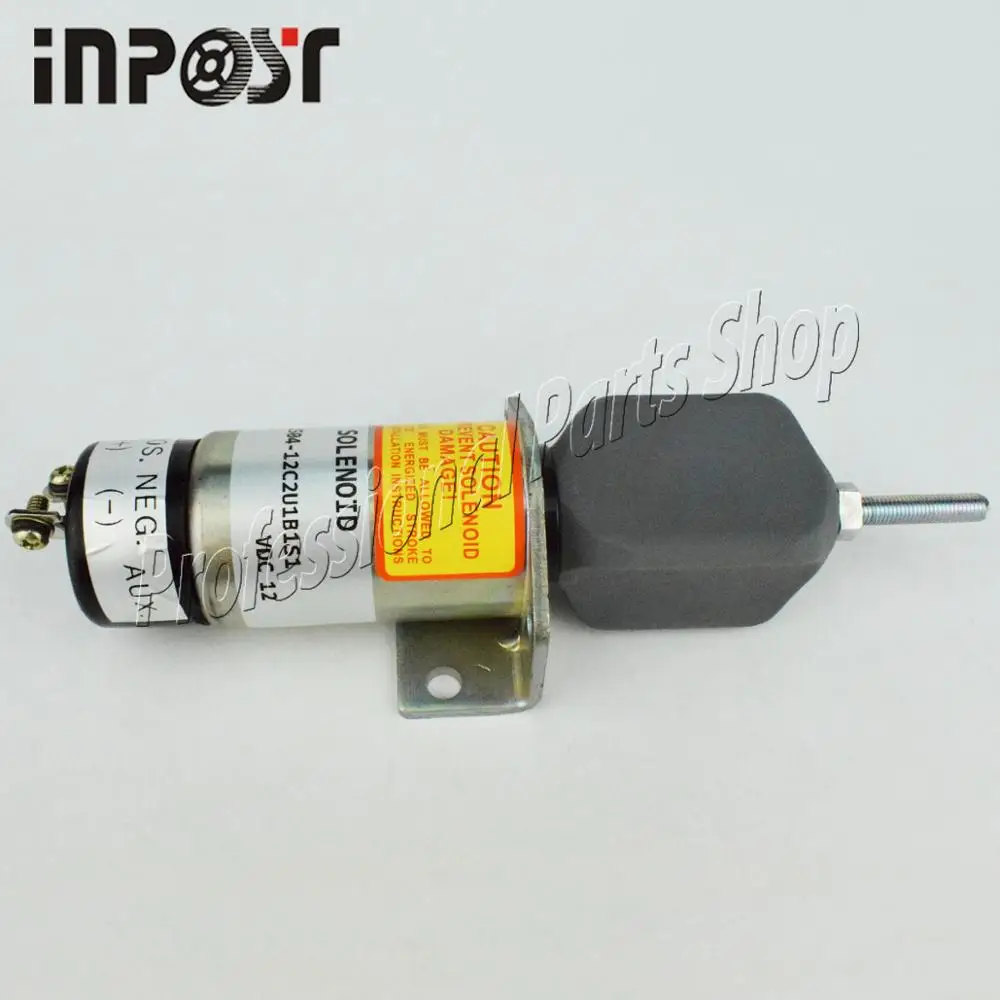 

1504-12 ,1504-12C2U1B1S1 New Fuel Shutoff Solenoid (2 terminals ) 12V For Kubota DF-750