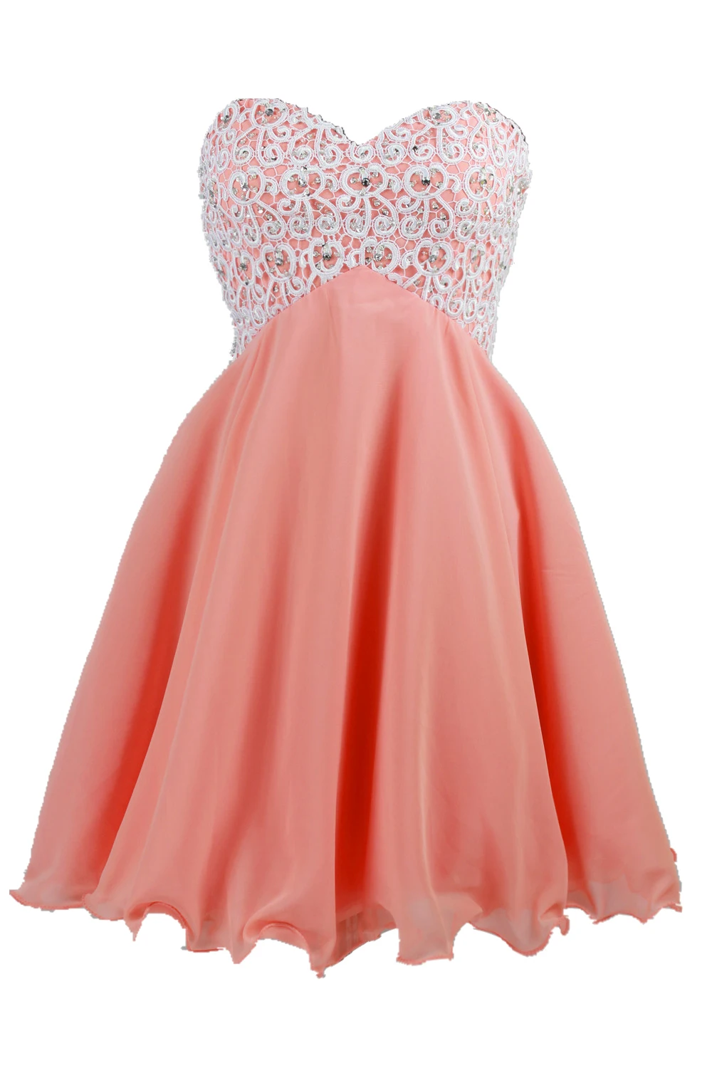 

A Line Short Sweetheart Sleeveless Beading Chiffon Cheap Homecoming Prom Party Dresses under 100