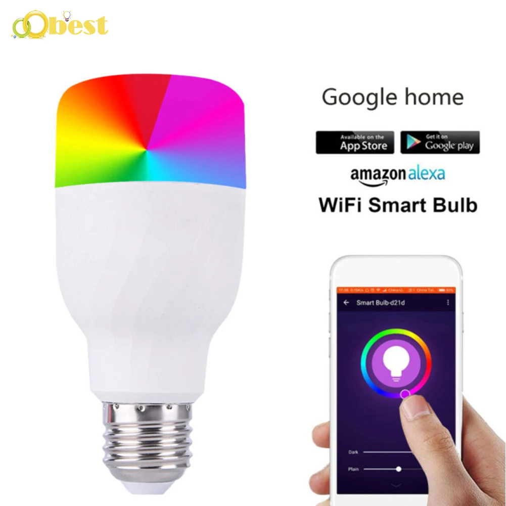 

WIFI Smart Music Bulb 11W E27 RGBW bulb Dimmable Support Amazon Alexa & Google Home IOS/Android APP Control AC85-265V