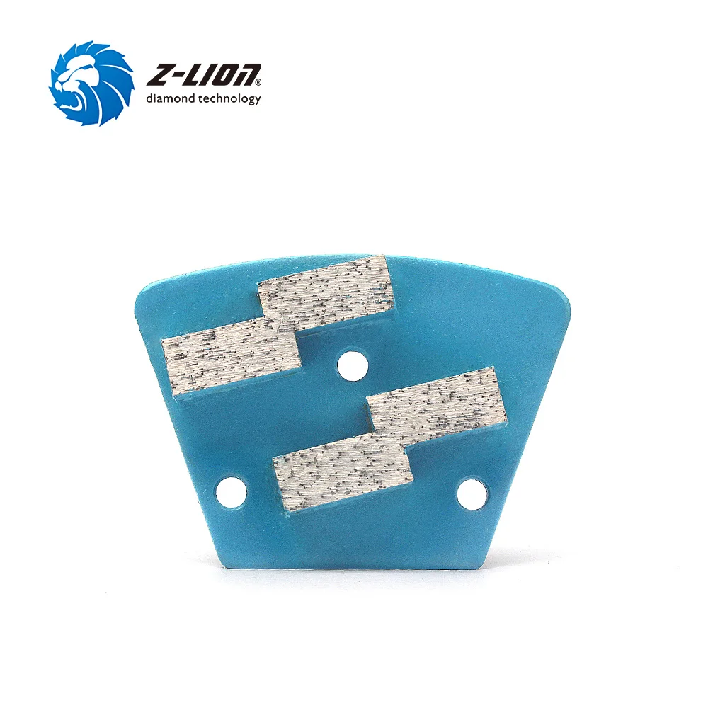 Z-LION 9pcs Trapezoid Floor Grinding Pad Metal Bond Segmented Diamond Concrete Grinding Pad Fan-Shaped Concrete Floor Grinding