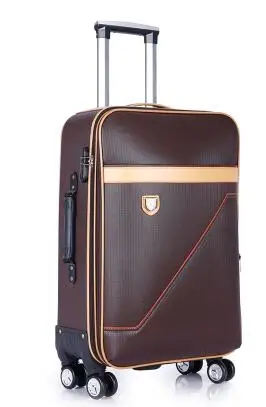 PU Rolling Luggage Suitcase Cabin Business Travel trolley bags for men Luggage Suitcase bag wheels Spinner suitcase Wheeled bags