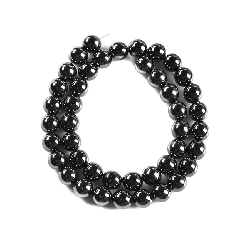 Natural Stone Hematite Beads Round Loose Beads 3mm 4mm 5mm 6mm 8mm 10mm 12mm DIY Necklace Bracelet Jewelry Making Accessories