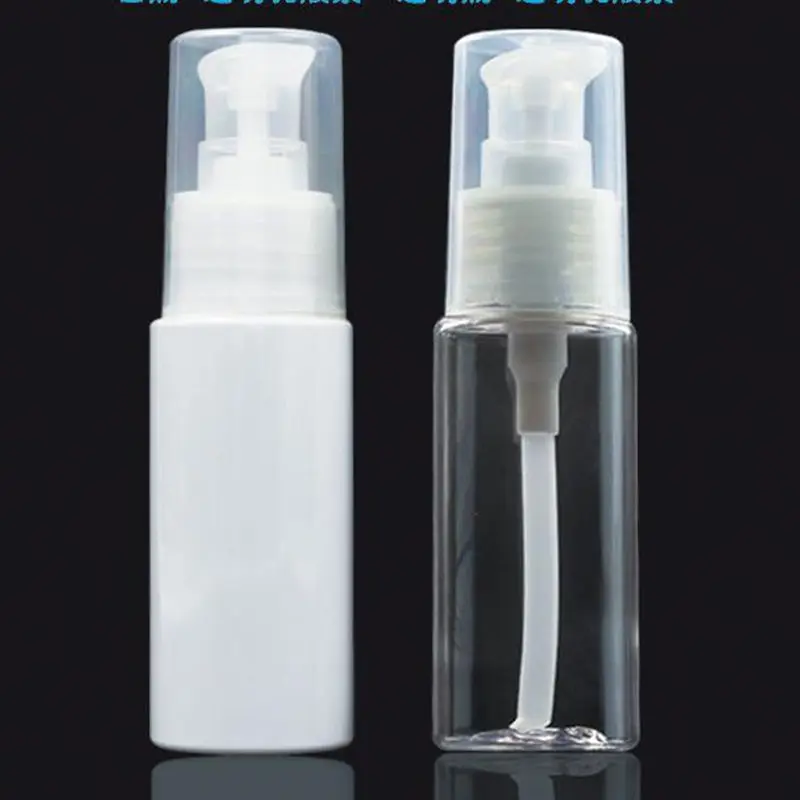 PET 50ml Empty Bottle Transparent Plastic Liquid Foaming Soap Pump White Cream Mousse Bottles Containers