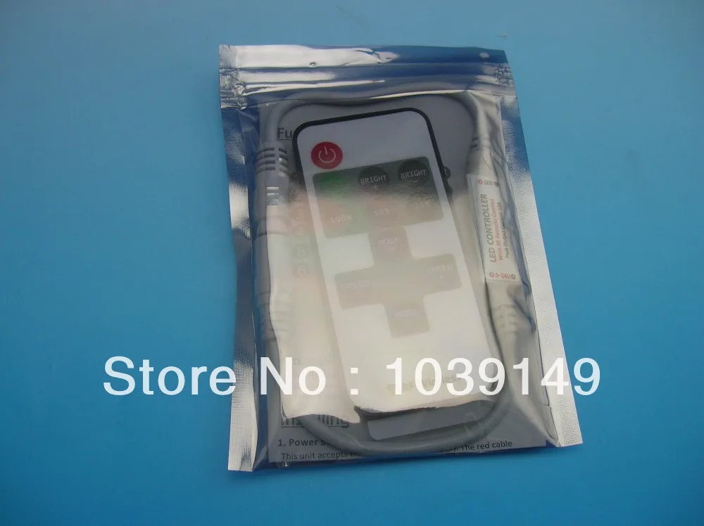 

Single Color LED Mini Controller R106 RF Wireless Remote 12A 7 Dynamic Modes DC5~12V Input for Lighting Control