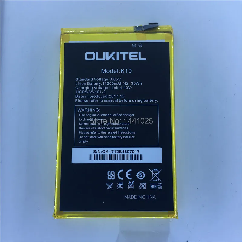 

For OUKITEL K10 battery 11000mAh Long standby time Mobile phone battery High quality OUKITEL Mobile Accessories