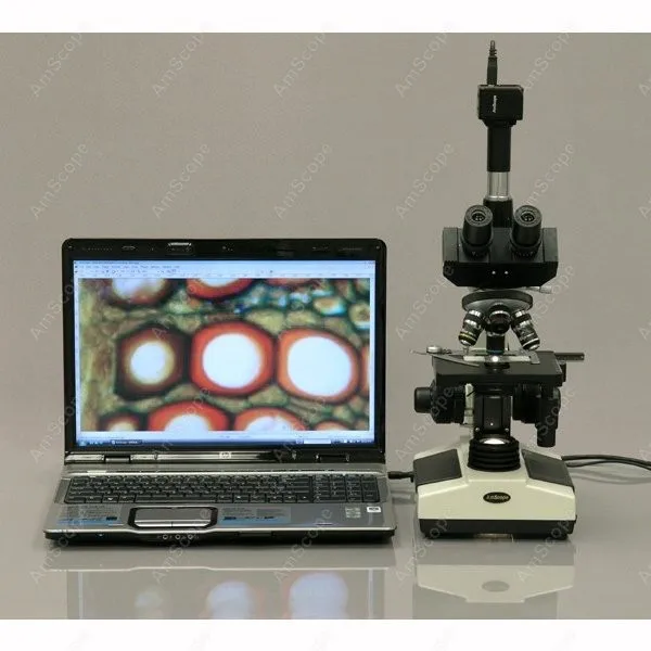 Imagem -04 - Amscope-microscópio Trinocular Composto Biológico Clínica Médica Veterinária Navio de Moscou 40x2500x