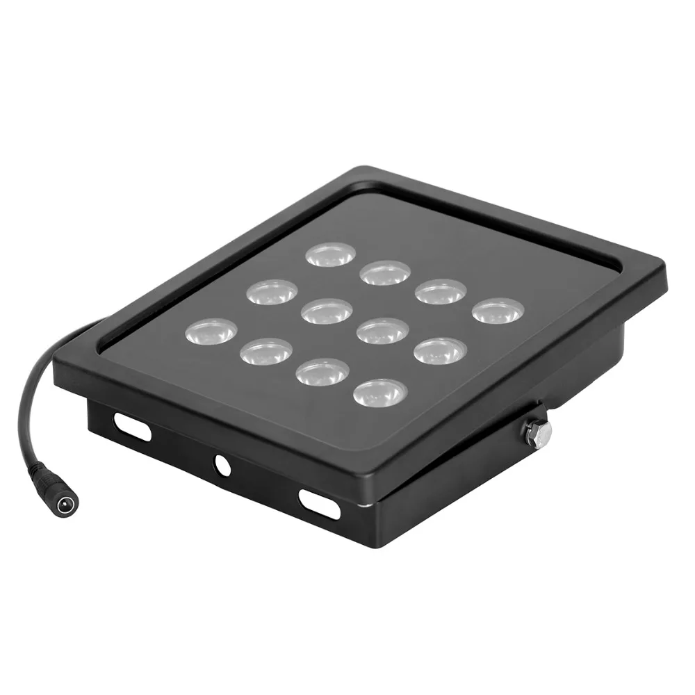 Azishn cctv 12 pces array leds ir iluminador infravermelho ao ar livre à prova dwaterproof água visão noturna cctv luz de preenchimento para câmera de segurança cctv