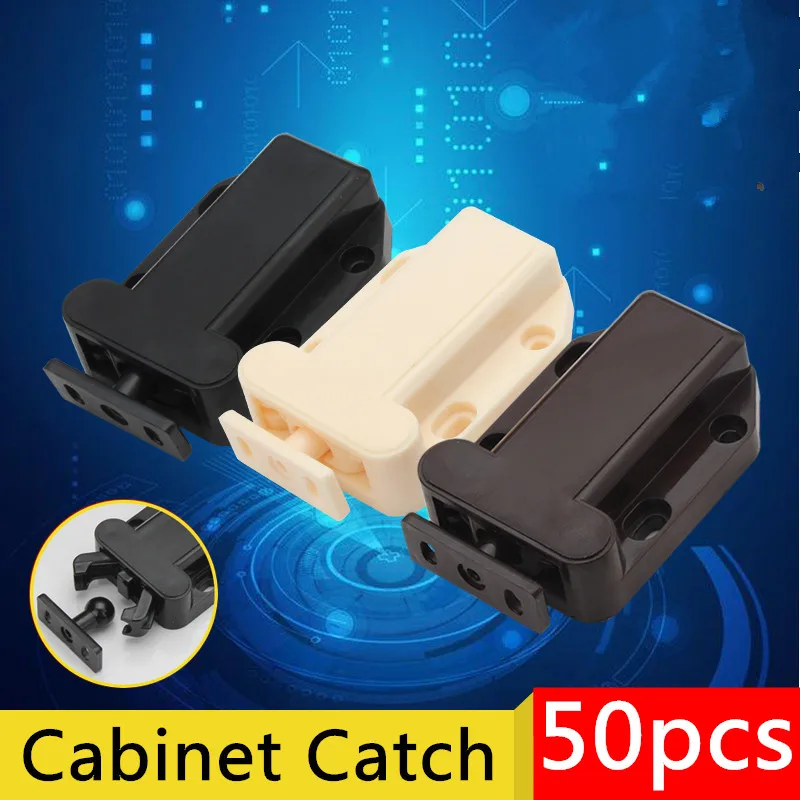 

50pcs 56x40mm Wholesale Beetles Shape Kitchen Cupboard Door Touch Cabinet Door Catch Push To Open Drawer Latch of Release ABS