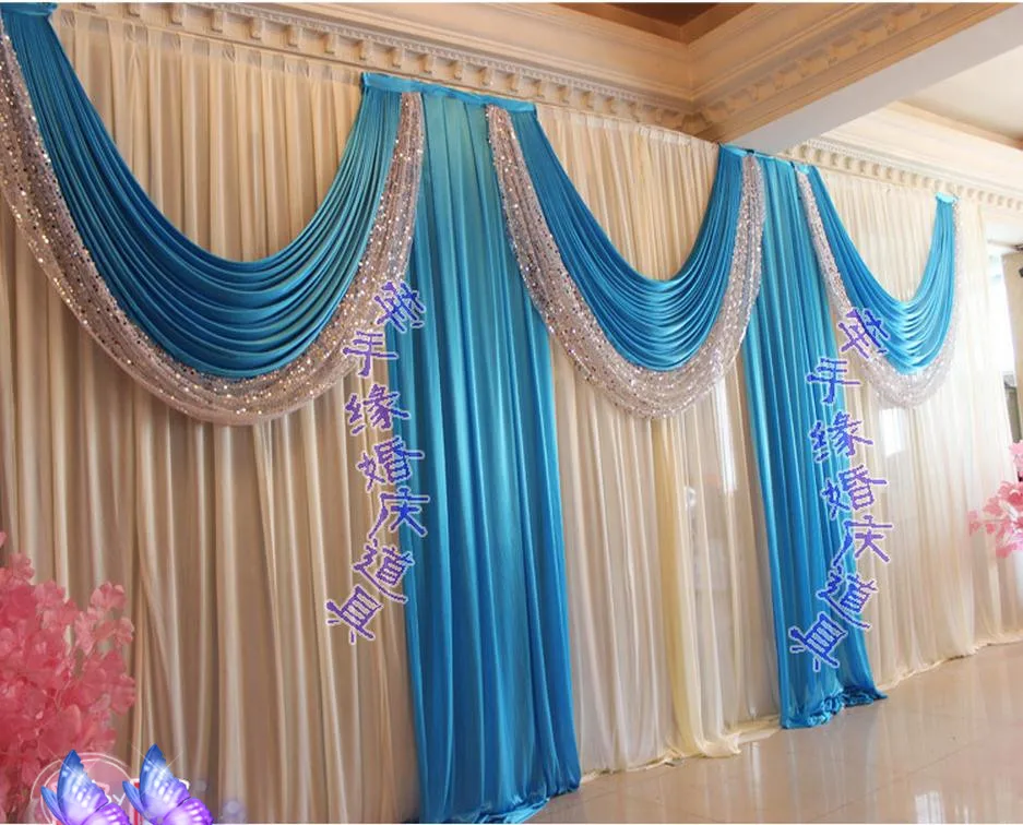 

Wedding Backdrop Curtain with Sequins Swag Stage Backdrop Pleats for Party Event Decorations