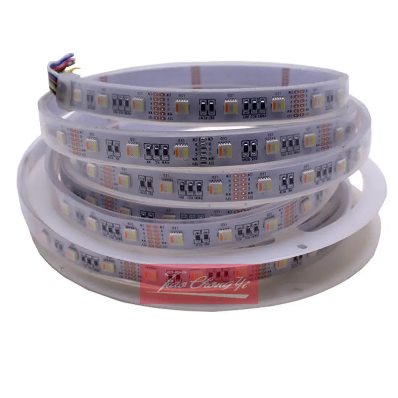 5 Colors in 1 RGB+CCT LED Strip 5050 60led/m 12V CW+RGB+WW Flexible Tape Light  5M