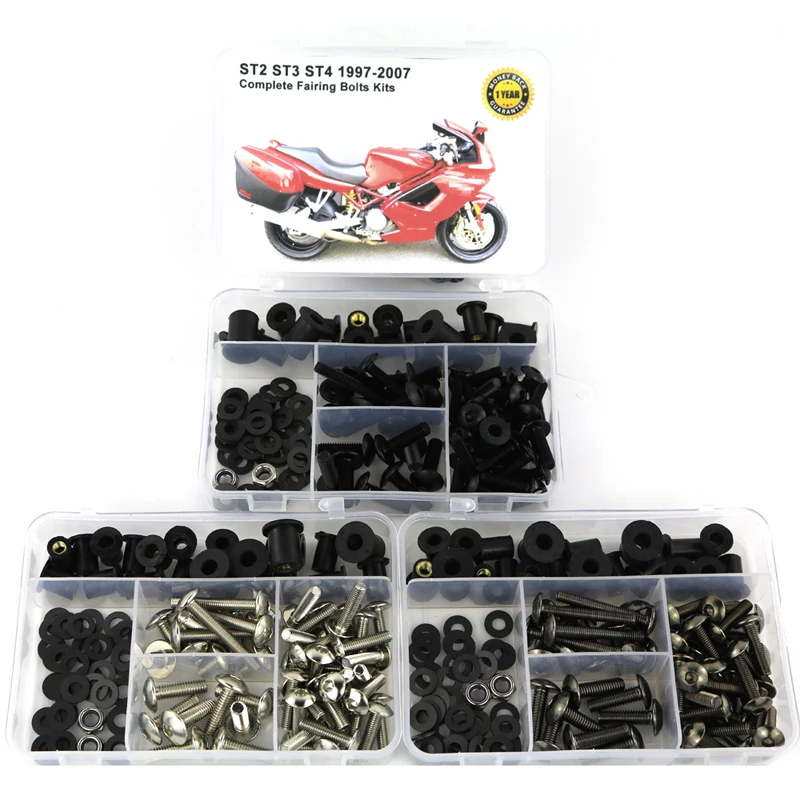 

Fit For Ducati ST2 ST3 ST4 1997-2007 Motorcycle Complete Full Fairing Bolts Kit Speed Nuts Steel Bodywork Screws Clips