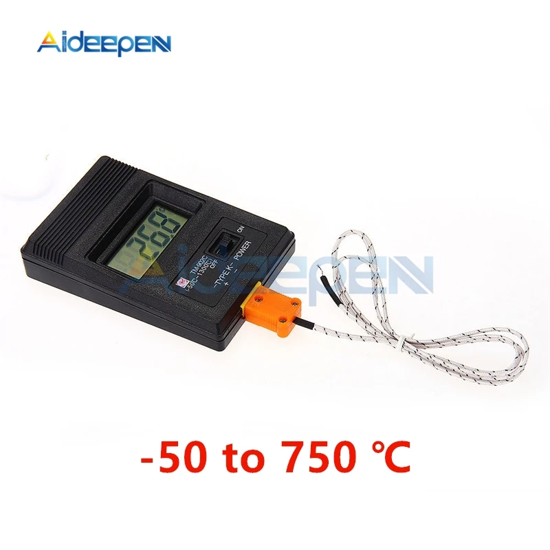 TM-902C (-50C to 750C) Temperature Meter TM902C Digital K Type Thermometer Sensor With Thermocouple Probe detector Needle