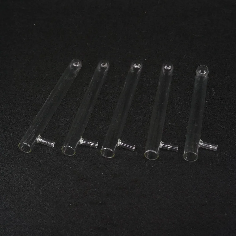5pcs Multiple Glass Test Filter Tube with Vacuum Upper Side Arm Lab Experiment