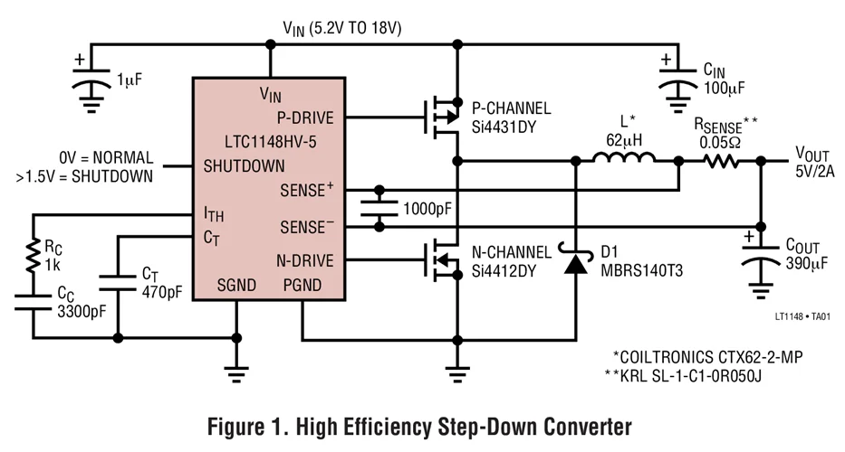 LTC1148CS LTC1148CS-3.3 LTC1148CS-5 LTC1148 - High Efficiency Synchronous Step-Down Switching Regulators