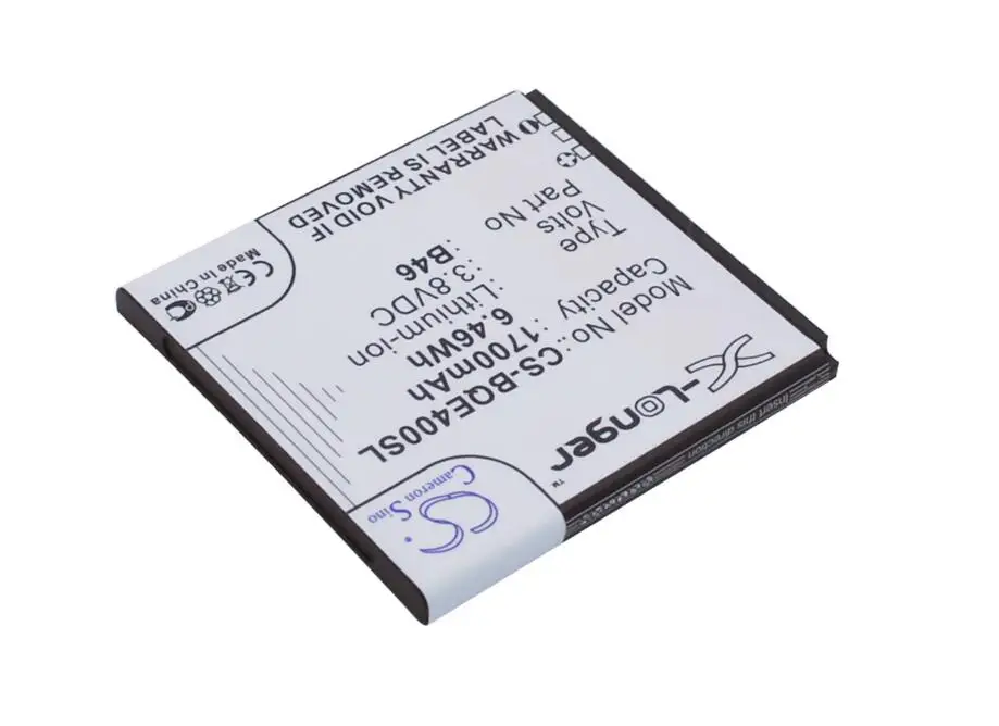 Cameron Sino 1700mah battery for BQ 1700 Aquaris E4 B46 battery