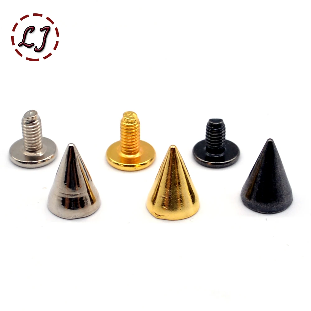 New fashion 30sets/lot alloy screw knob tip rivets handbag belt shoes punk metal rivets crafts buckles accessories DIY handmade