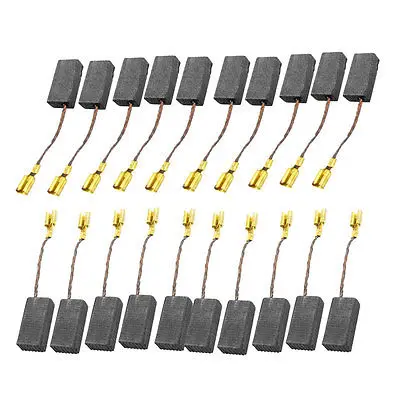 Escobillas de carbono para Motor eléctrico, amoladora angular de 15x8x5mm, 20 Uds.