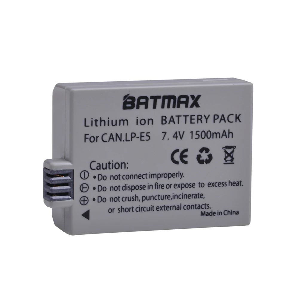 Batmax 1pc 1500mAh LP-E5 LPE5 LP E5 Battery for Canon EOS 450D 500D 1000D Kiss X3 Kiss F Rebel Xsi