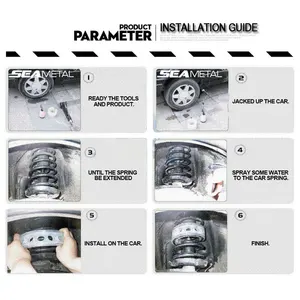 Seametal amortecedor de carro, amortecedor de mola, capa de borracha, proteção de espaço de mola, almofada de suspensão universal para carro 10 principais vendas borracha amortecedores - №9
