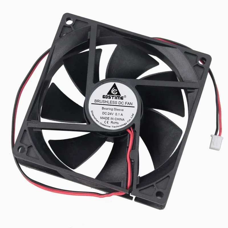 

20 Pieces Gdstime DC 24V 2Pin 90mm 92mm x 25mm Brushless CPU Computer Case Cooling Fan 92x92x25mm Exhaust Heatsink Cooler 9225