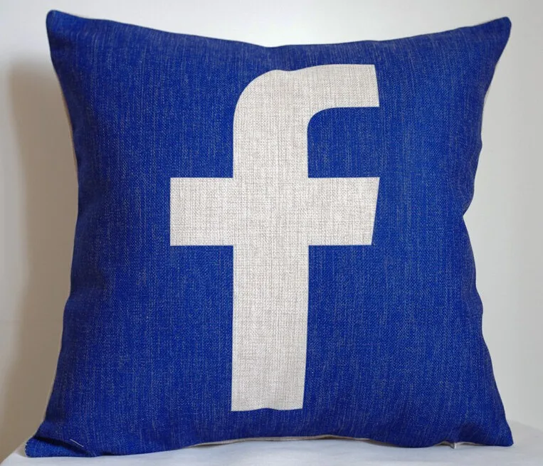 

Facebook pillow cover, Creative social media logo Facebook throw pillow case pillowcase wholesale