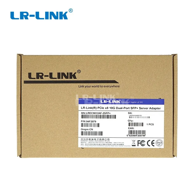 LR-LINK 9812AF-2SFP + çift bağlantı 10Gb ağ kartı Ethernet Fiber optik PCI Express x8 ağ adaptörü NIC Broadcom BCM57810S