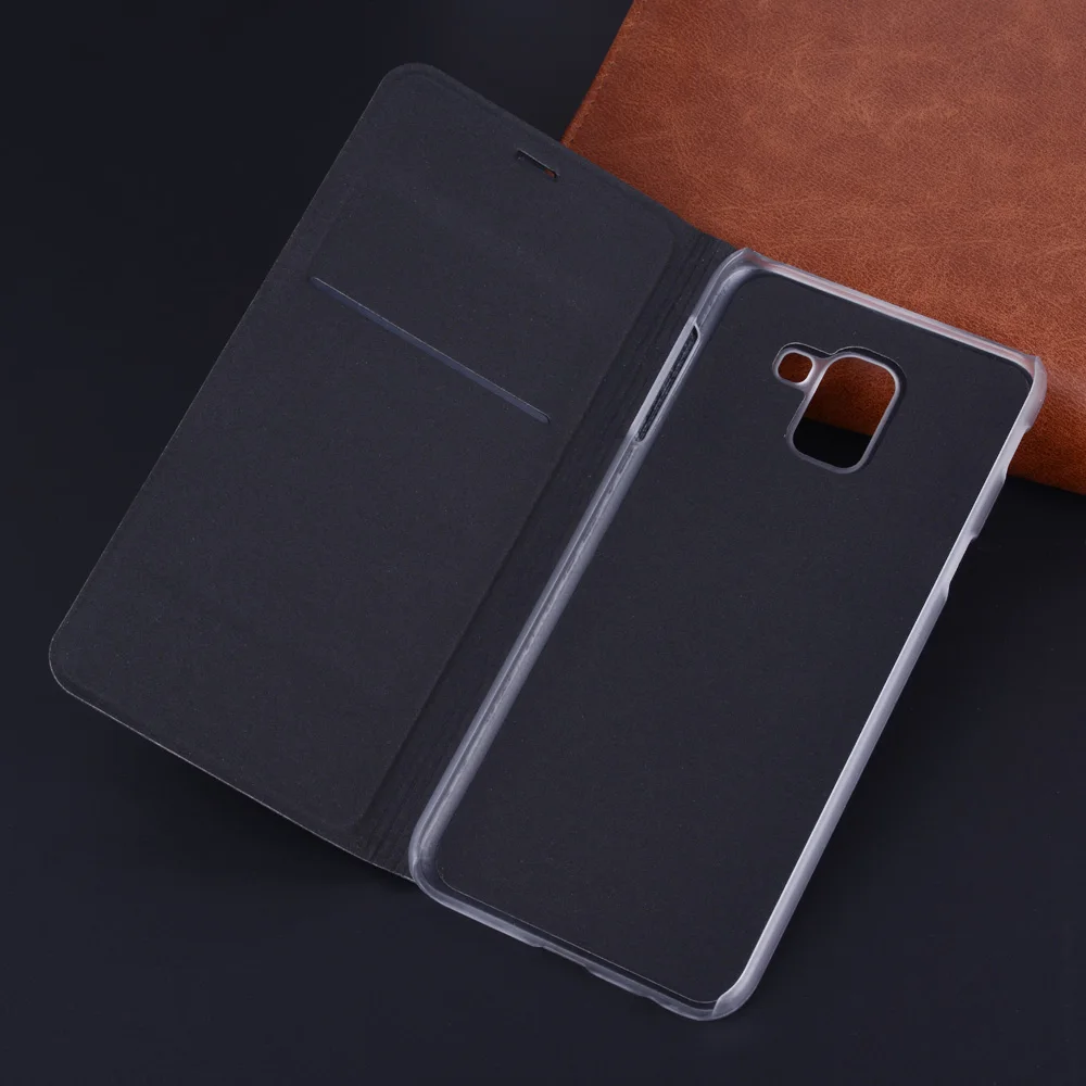 360 Full Cover Leather Phone Case For Samsung Galaxy J6 2018 J 6 SM J600 J600F J600G SM-J600 SM-J600FN Flip Wallet Case Funda