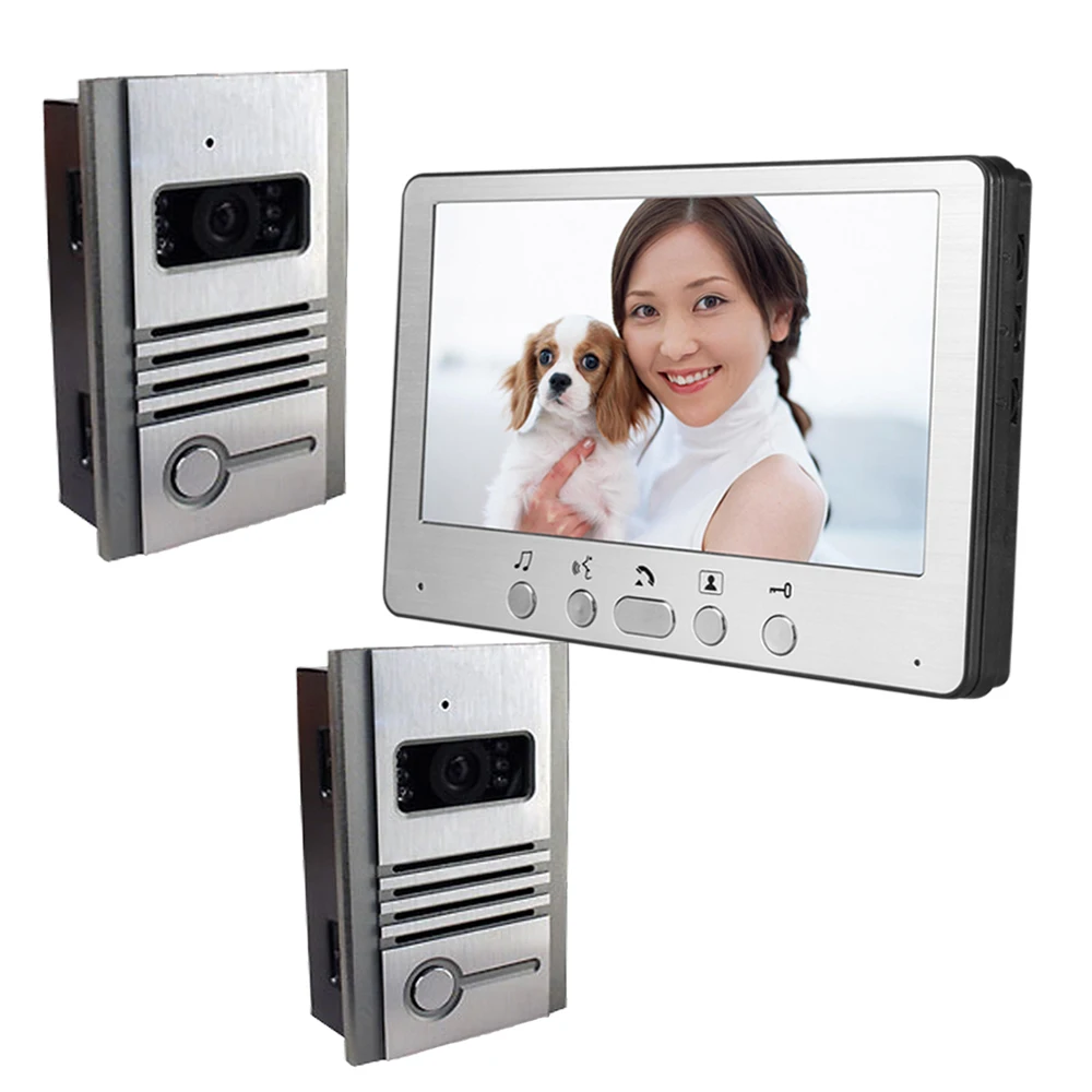 2In1 7 Inch LCD Display  Wired Intercom Video Door Phone