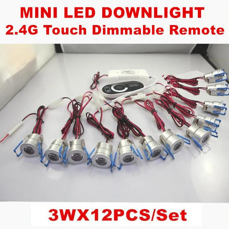 

High Power 10pcs 12PCS 3W 10x3W Mini LED Downlights LED Recessed Ceiling Lamps Spot light AC110-240V +Driver+2.4G Dimmer