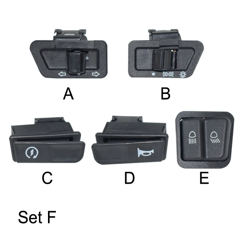 5 X Motorcycle Switches Button Healight Fog Light Horn Turn Signal Blinker High Low Beam Electric Start Kill Buttons For Honda