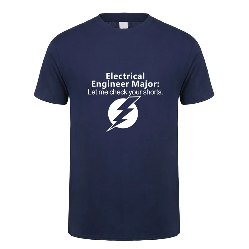 

Electrial engineer Major T Shirt Men Short Sleeve Cotton Funny Creative Mans Tshirt Tops Gift T-shirt TM-013